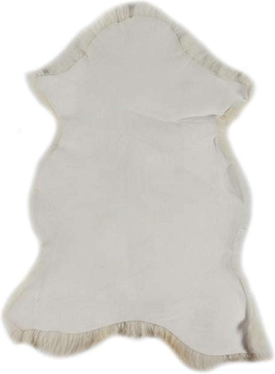 4x Real Sheepskin | Natural white/cream | 85x45cm