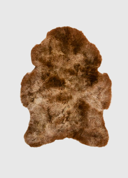 Schapenvacht IJslands | Lichtbruin kort | 100 x 65cm