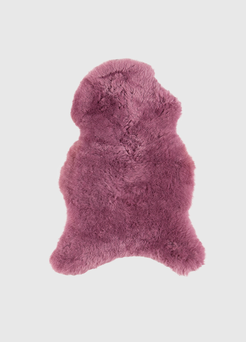 Schapenvacht IJslands | Donkerroze kort | 100 x 65cm