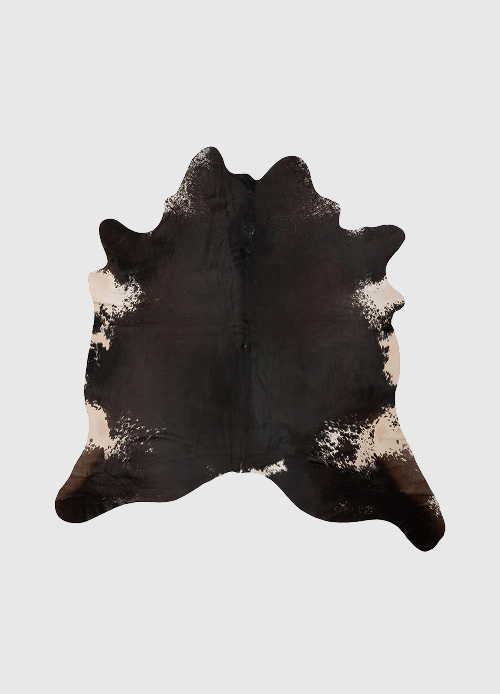 K820 | Cuir de vache unique XL | Noir et blanc | environ 210 x 180 cm
