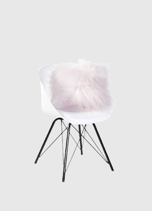 Decorative cushion sheepskin Icelandic | Light pink | 35 x 35cm