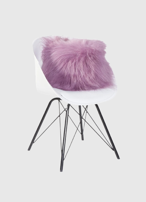 Decorative cushion sheepskin Icelandic | Dark pink | 35 x 35cm