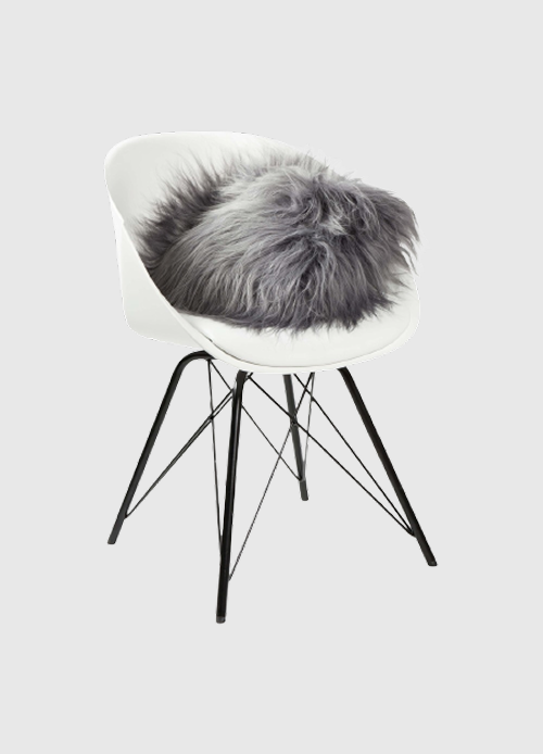 Decorative cushion sheepskin Icelandic | Grey | 40 x 40cm