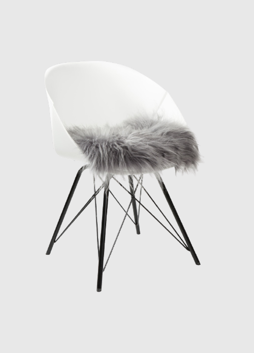 Stoelkussen schapenvacht IJslands | Grijs | 37 x 37cm