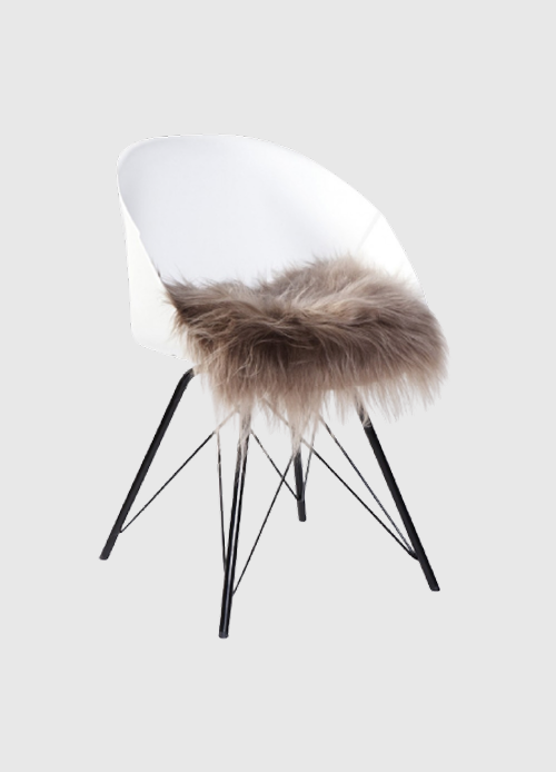 Chair cushion sheepskin Icelandic | Taupe | 37 x 37cm