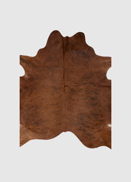 K084 | Cuir de vache unique XL | Bruin-blanc | environ 210 x 180 cm