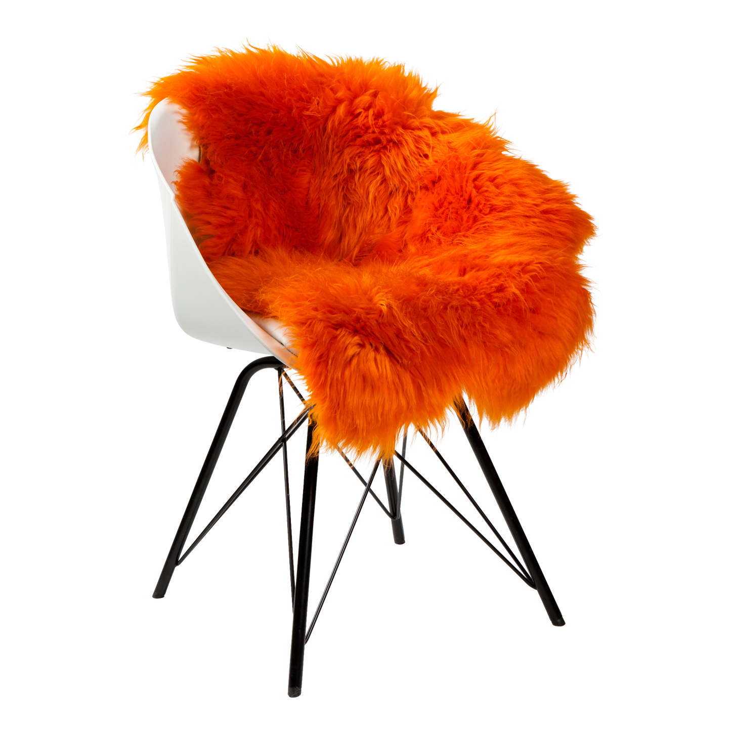 Schapenvacht | Oranje | 100 x 65 cm