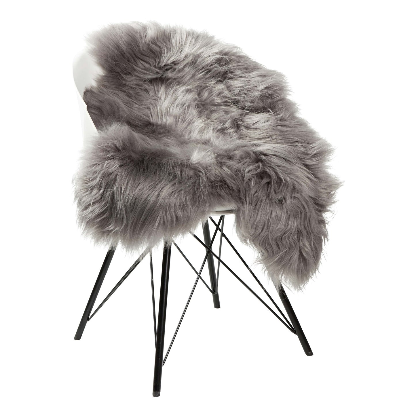 Schapenvacht ijslands grijs 90-110cm