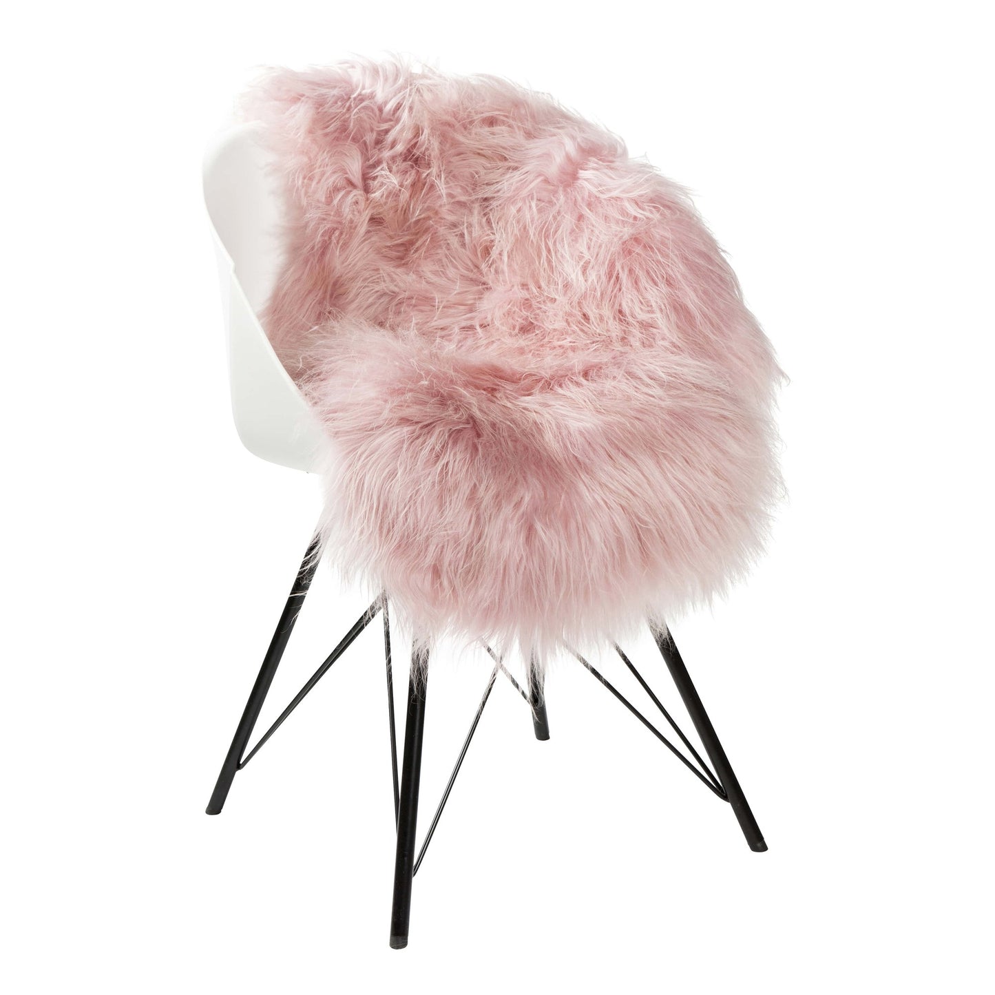 Schapenvacht IJslands roze 90-110cm