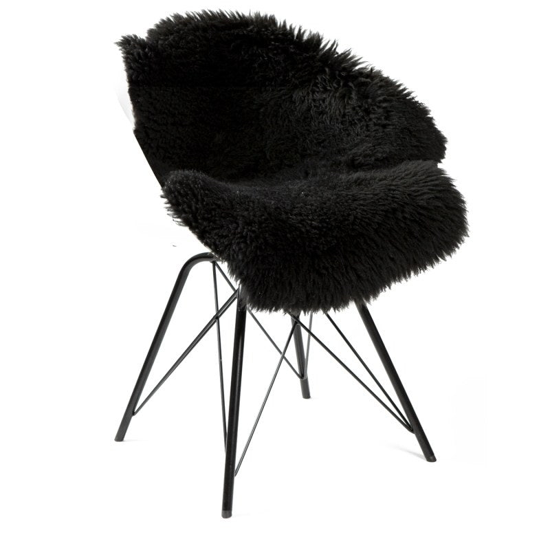 Schapenvacht zwart 90-110cm