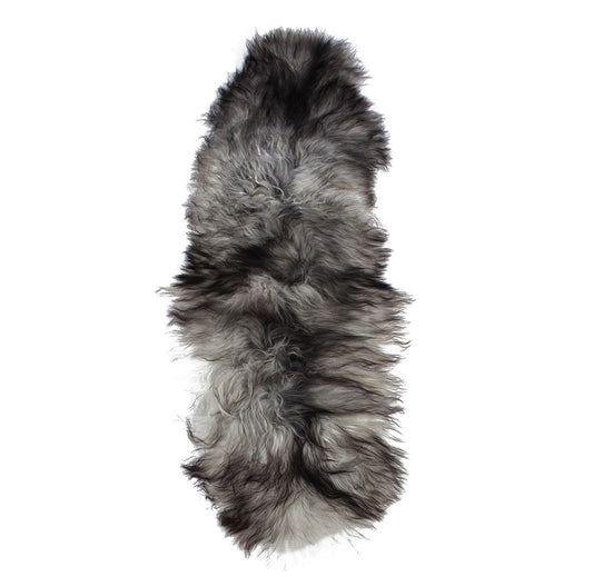 Schapenvacht IJslands (2 vachten) natuurlijk grijs 80-210cm