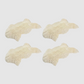 4x Real Sheepskin | Natural white/cream | 85x45cm