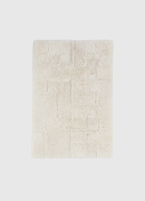 Schapenvacht IJslands kleed | Natural wit kort | 120 x 180cm