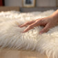 Schapenvacht vloerkleed wit – 8 vachten, close-up van de wol