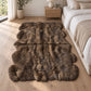 Schapenvacht vloerkleed bruin – 6 vachten, in het interieur