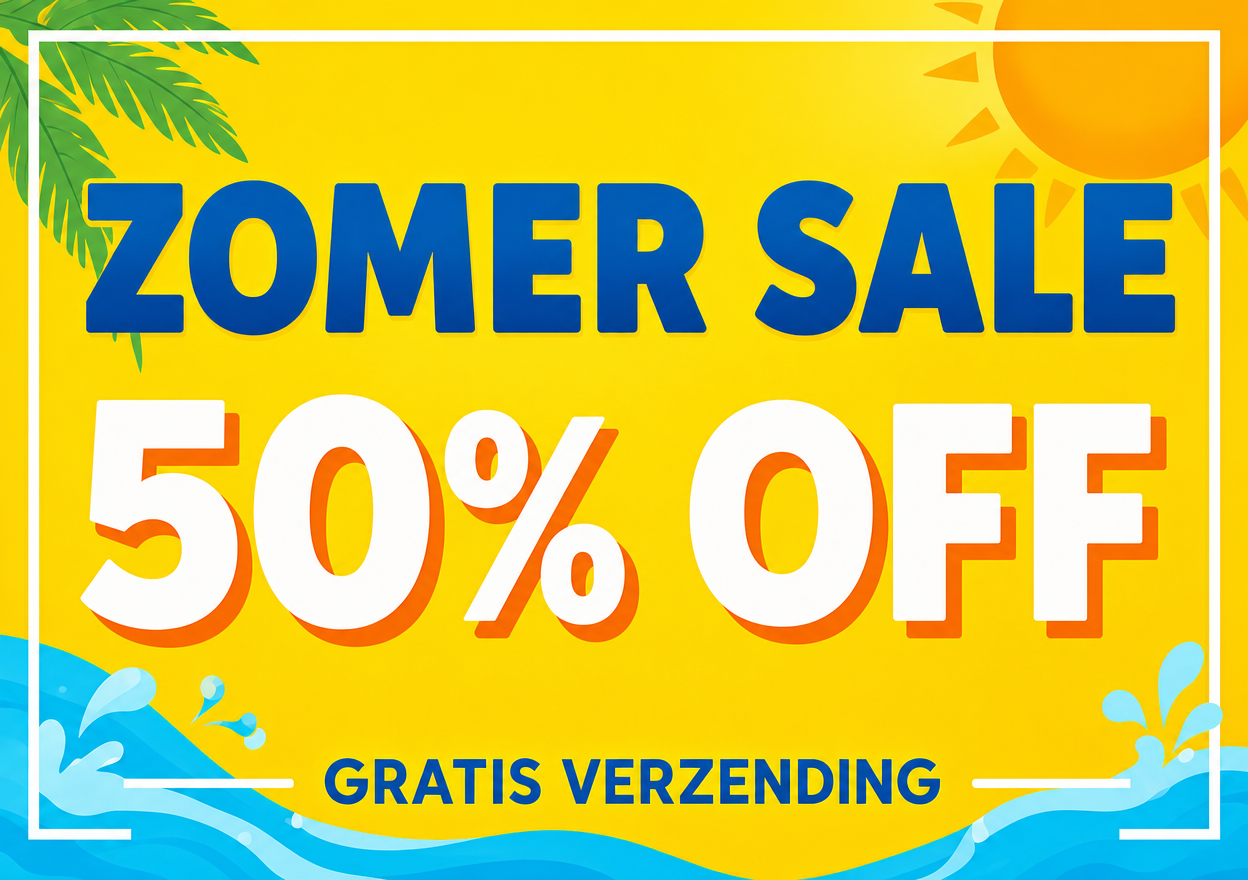 Zomer sale 50% korting en gratis verzending